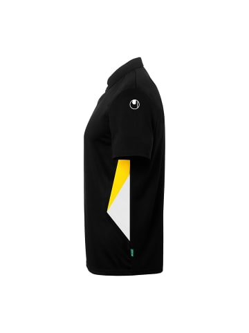 uhlsport  POLO SHIRT Equipe 29 in schwarz/weiß/limonengelb