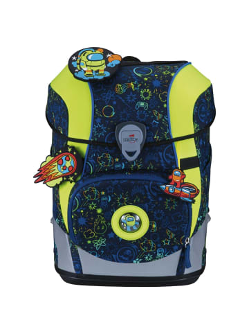 DerDieDas ErgoFlex Tiny - Schulranzen Set 5tlg. 900g (Deep Ocean) in Neon Crazy