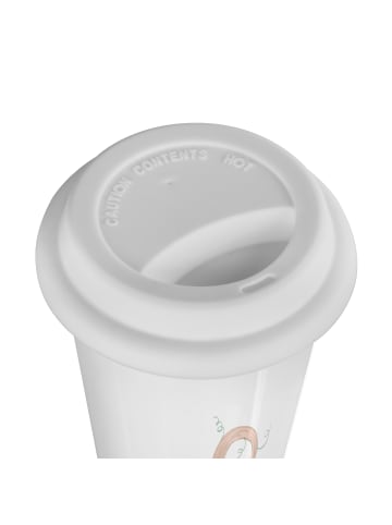 Mr. & Mrs. Panda Thermobecher Kürbis Maus mit Spruch in Weiß