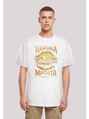 F4NT4STIC Heavy Oversize T-Shirt König der Löwen Film Hakuna Matata in weiß