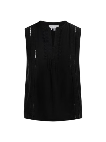 Usha Damen Blusentop Mit Spitze in Schwarz