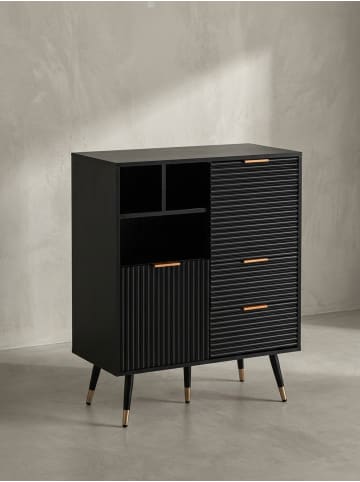 KADIMA DESIGN Sideboard 77x97x40 cm Anrichte mit Eiche-Dekor, Kommode mit