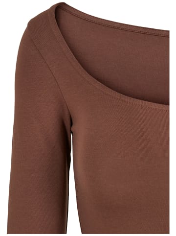 Urban Classics Urban Classics Damen Ladies Organic Longsleeve Body in bark