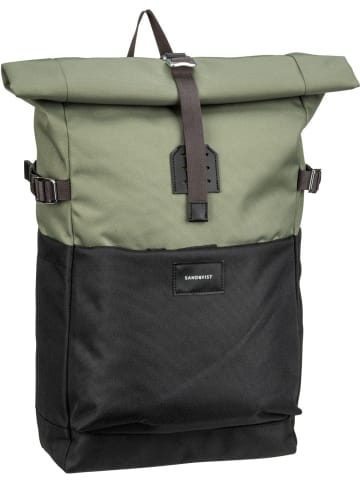 SANDQVIST Rucksack / Backpack Ilon Rolltop Backpack in Multi Clover Green