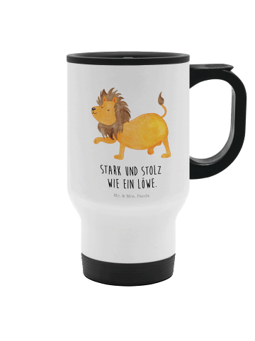 Mr. & Mrs. Panda Thermobecher To Go Sternzeichen Löwe mit Spruch in Weiß