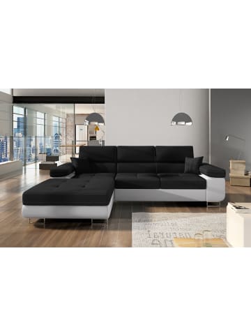 MF Design Amanda Recamiere Links in Schwarz -  (L) 203 x (B) 289 x (H) 85 cm