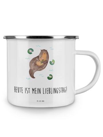Mr. & Mrs. Panda Pott Otter Seerose mit Spruch in Weiß