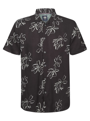 Petrol Industries Allover-Print Hemd Orion in Schwarz