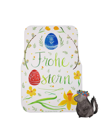 Mr. & Mrs. Panda Auto Fußmatte Ostern Frohe Ostern ohne Spruch in Weiß