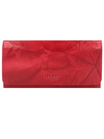 mano Donna Aurona Geldbörse RFID Leder 19 cm in rot