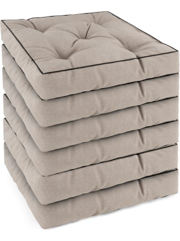 Aspero 6 Stuhlkissen 45x45 cm Murcia in Beige