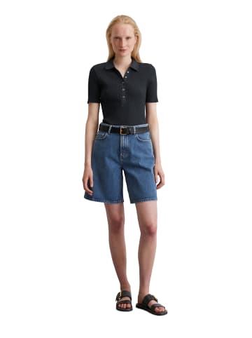 Marc O'Polo Geripptes Poloshirt slim in Dark Navy
