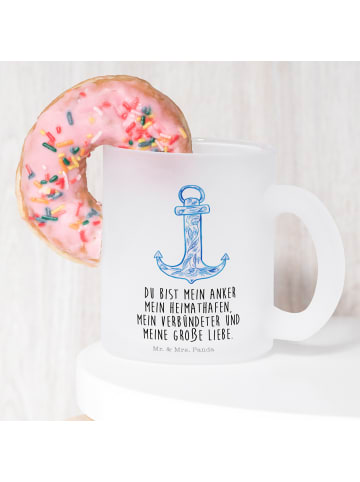 Mr. & Mrs. Panda Pott Anker Blau mit Spruch in Transparent