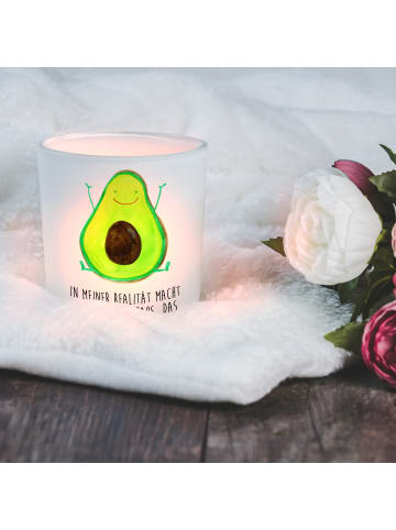 Mr. & Mrs. Panda Kerzenhalter Avocado Glücklich mit Spruch in Transparent