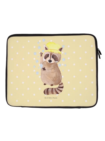 Mr. & Mrs. Panda Laptophülle Waschbär ohne Spruch in Gelb Pastell