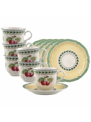 Villeroy & Boch 6er Set Kaffeetassen mit Untertassen French Garden Fleurence 120 ml bunt in bunt