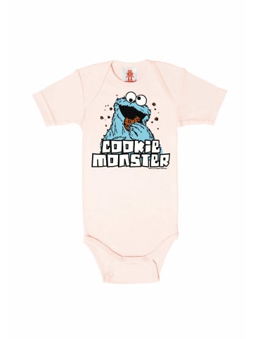 Logoshirt Baby-Body SESAMSTRAßE - KRÜMELMONSTER - Print in rosa