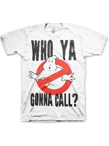Ghostbusters T-Shirt "Who Ya Gonna Call Big Tall T-Shirt" in Weiß