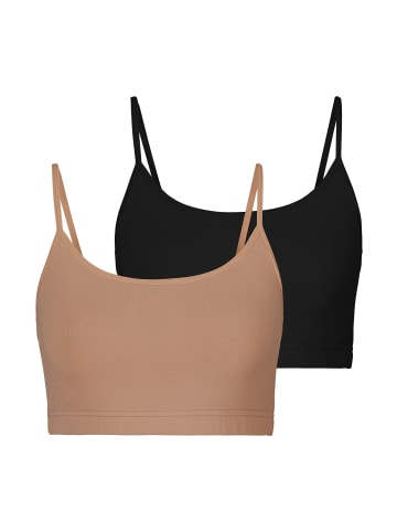 LASCANA Bustier in beige, schwarz