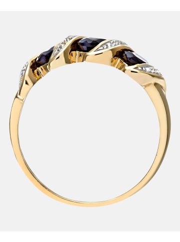 Diamant L'éternel Eternity-Ring aus 375 Gelbgold mit Diamant mit Saphir