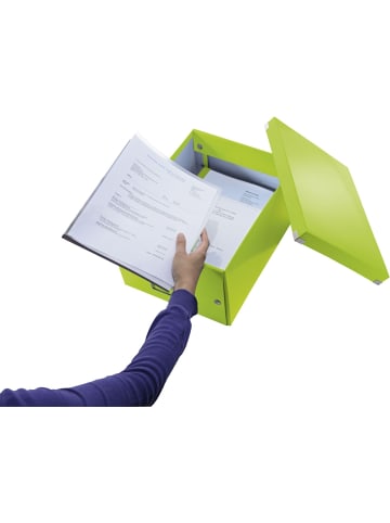 Leitz Ablagebox Click & Store Wow A4 Graukarton grün