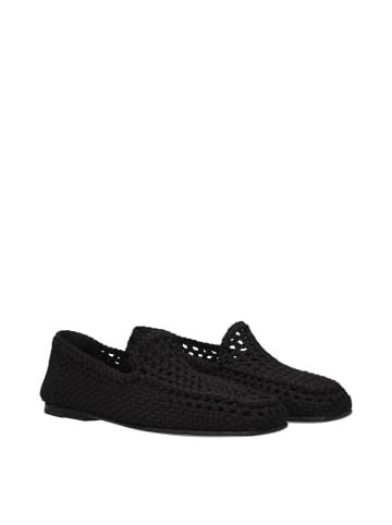 Dolce & Gabbana Schwarz Stoff Slip-On Loafer