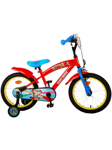 Volare Kinderfahrrad Paw Patrol Fahrrad für Jungen 16 Zoll Kinderrad Rot Blau 4 Jahre