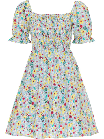 myMo Damen Sommerkleid in Hellblau Mehrfarbig