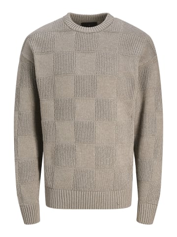 Jack & Jones Strickpullover in Greige