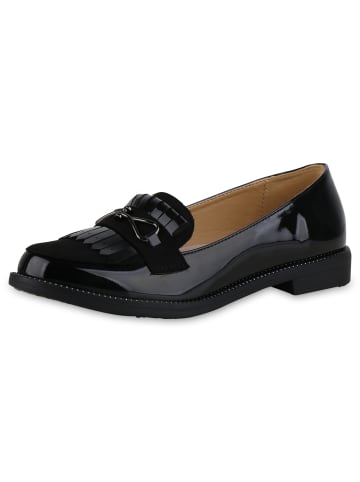 VAN HILL Klassische Slippers Aria in Schwarz Lack