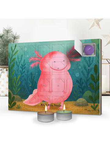 Mr. & Mrs. Panda duftkerzenkalender Axolotl Glücklich Design ohn... in Weiß