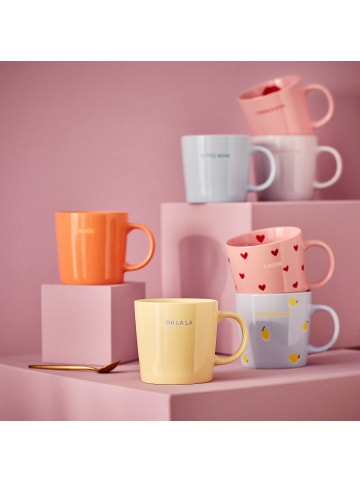 Butlers Tasse GOOD VIBES Bisou in Orange