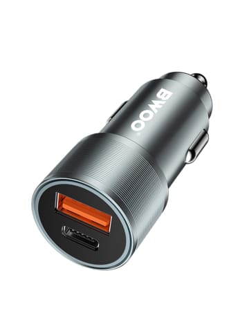 Wisam BWOO BO-CC73 PD Kfz-Ladegerät 1x USB-C - USB-A Anschluss 38W silber