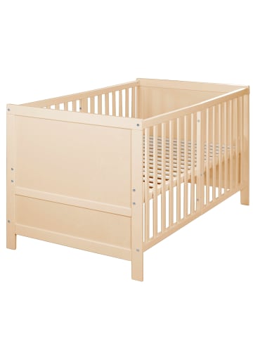 roba Babybett EASY SLEEP 70 x 140 cm - inkl. Umbauecken - 3 Schlupfsprossen - Natur