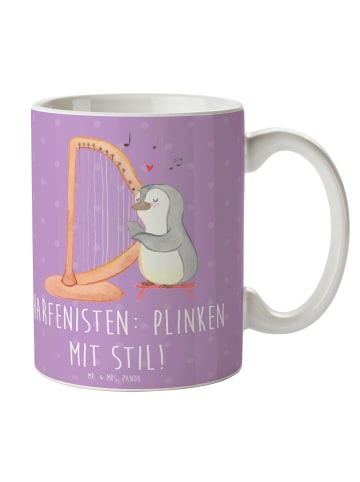Mr. & Mrs. Panda Porzellantasse Harfe mit Stil mit Spruch in Lavendeltraum