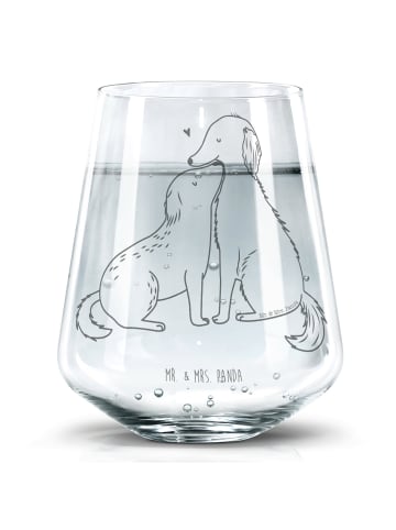 Mr. & Mrs. Panda Trinkglas Hunde Liebe ohne Spruch in Transparent