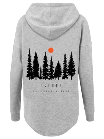 F4NT4STIC Oversized Hoodie Oversize Escape Discover the World Forest in grau