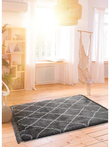 Atticgo Hochflor-Teppich SAMIRA in grau