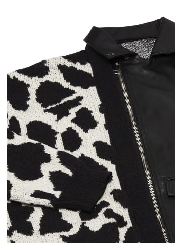 VIRITA Women Strickjacke in Schwarz Wollweiss