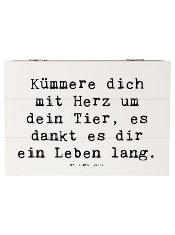 Mr. & Mrs. Panda Box Spruch Haustiere pflegen mit Spruch in Weiß