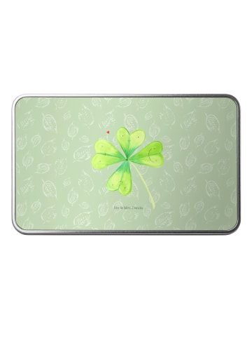 Mr. & Mrs. Panda Geschenkbox Blume Kleeblatt ohne Spruch in Blattgrün