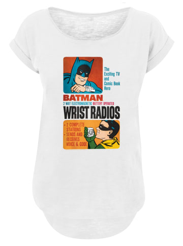 F4NT4STIC Long Cut T-Shirt DC Comics Superhelden Batman TV Serie Wrist Radios in weiß