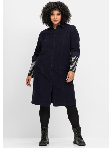 sheego Hemdblusenkleid in tiefblau