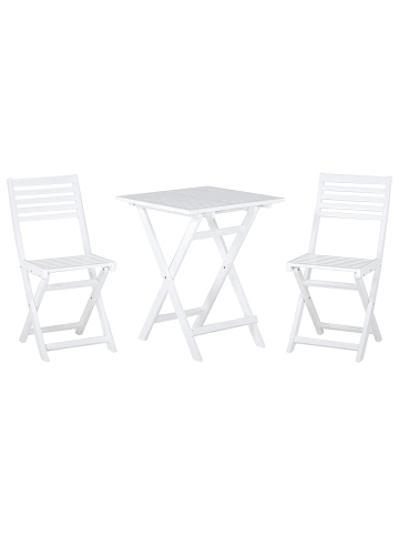 Beliani 3-tlg Bistro Set FIJI in Weiß