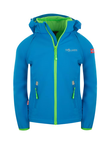 Trollkids Softshell Jacke Zip Off "Rondane" in Mittelblau