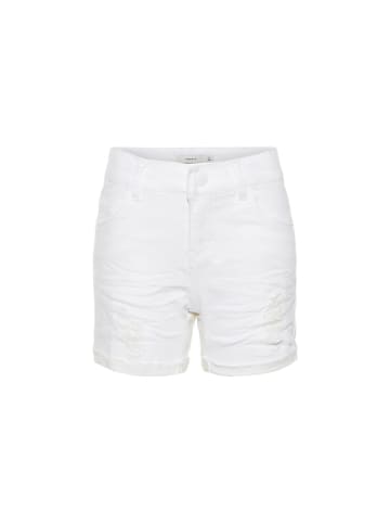name it Mädchen Hose kurz in Slim Fit in Weiß