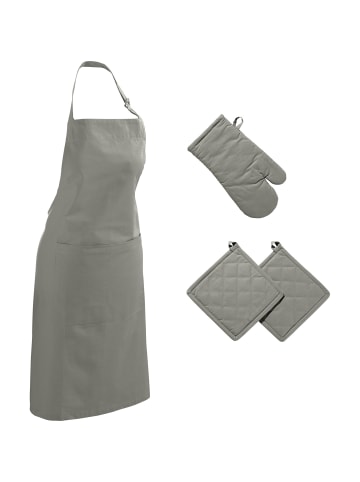 REDBEST Baumwolle Küchen-Set 4-teilig Seattle in grau