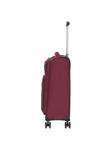 D&N Travel Line 9204 - 4-Rollen-Kabinentrolley S 55 cm (grau) in lila