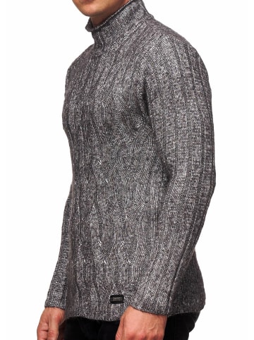 Rusty Neal Clubwear Stehkragen Strick Pullover in Schwarz
