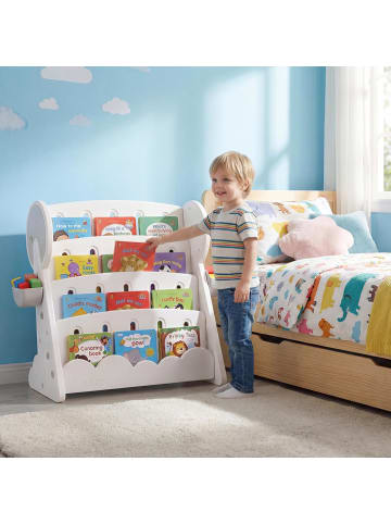 COSTWAY 4 stufiges Kinder Bücherregal in Grau